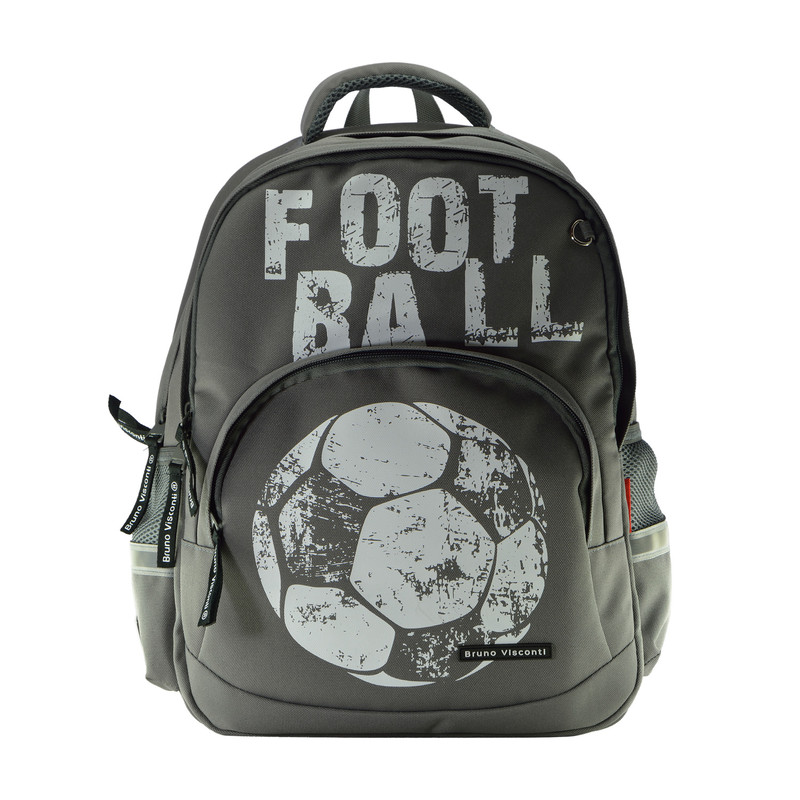 Рюкзак с эргономичной спинкой 'Футбол' серый
