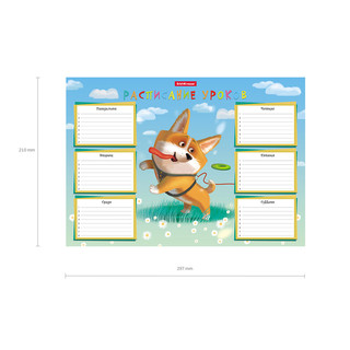 Расписание уроков 'Корги' А4, ErichKrause 2
