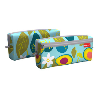 Пенал квадро 'Avocado Day' с двумя отделениями, 21x10x5 см, ErichKrause