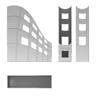 Подставка для бумаг вертикальная пластиковая 
