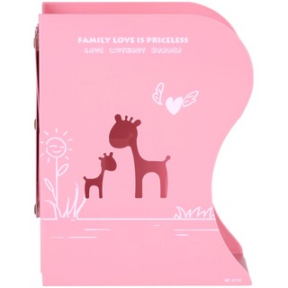 Подставка для книг MESHU, 3 отделения, раздвижная, розовая 3