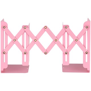 Подставка для книг MESHU, 3 отделения, раздвижная, розовая 4