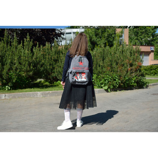 Рюкзак молодежный 'Кеды красные' серый 7