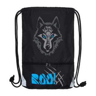 Мешок для обуви 'Взгляд зверя. Волк' 37х48 см, двухсекционный, черный, BrunoVisconti 1