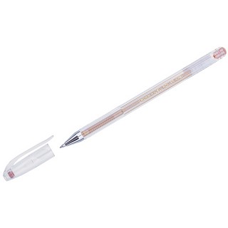 Ручка гелевая 0.7 мм, металлик, оранжевая, Crown Hi-Jell Metallic