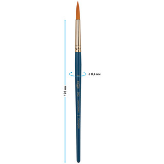Кисть №10 синтетика, художественная, короткая ручка, 