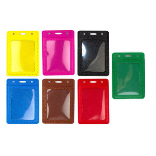 Бейдж вертикальный оранжевый Alingar, 68 х 110 мм, ПВХ, окошк...