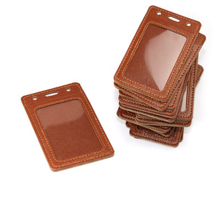 Бейдж вертикальный коричневый Alingar, 68 х 110 мм, ПВХ, окош...