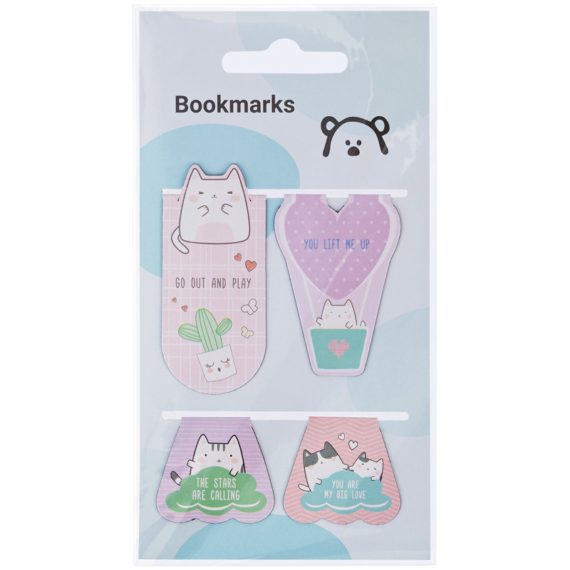 Закладки магнитные для книг, 4шт., MESHU 