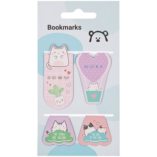 Закладки магнитные для книг, 4шт., MESHU 