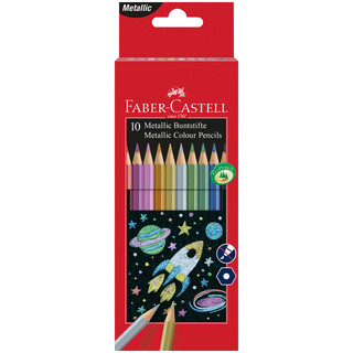Карандаши цветные Faber-Castell 10 цветов, металлик