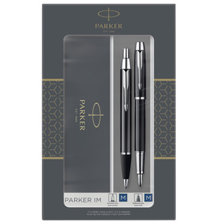 Набор Parker IM Black CT: ручка шариковая 1.0мм и ручка перьевая 1.0мм, подар.упаковка