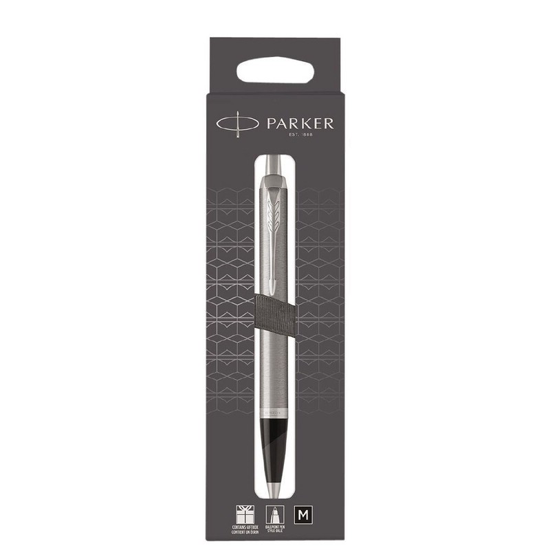 Ручка шариковая Parker IM из нержавеющей стали с хромированной отделкой
