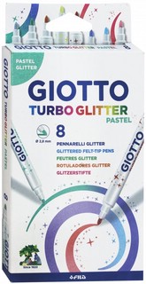 Фломастеры 'Turbo Glitter' 8 цветов с блестками