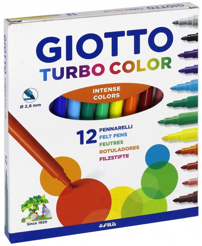 Фломастеры TURBO COLOR 12 цветов (416000)