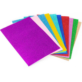 Материал для творчества фоамиран Alingar, А4, 2 мм, глитер, 10 цветов, ассорти, упаковка полиэтилен 2