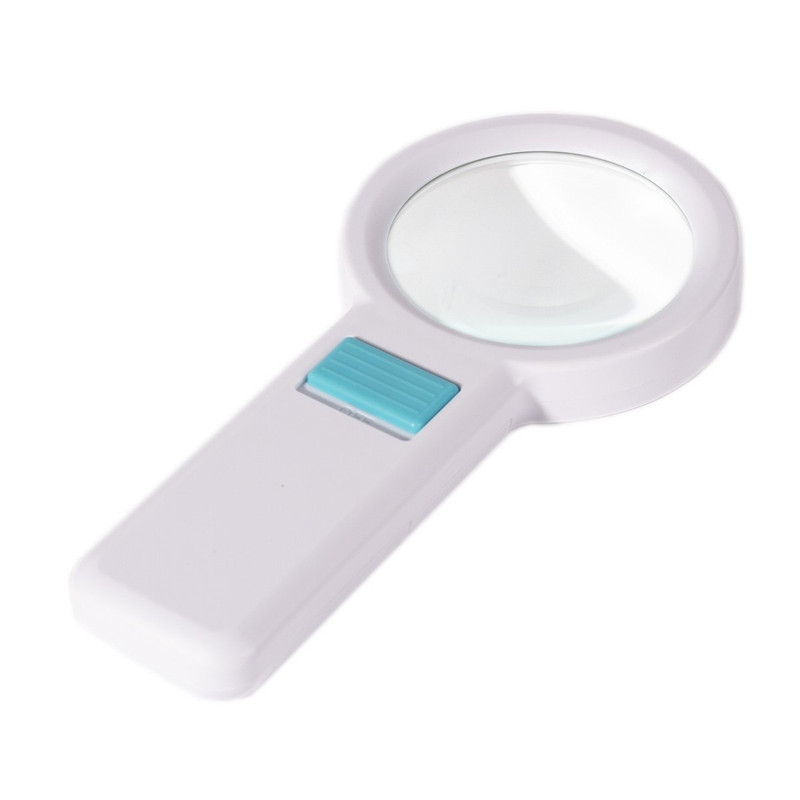 Лупа 82 мм с фонариком 5х, пластиковый корпус, картонная упаковка. ALINGAR