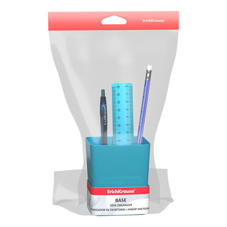 Набор настольный пластиковый ErichKrauseR Base, Ice Metallic, голубой 2