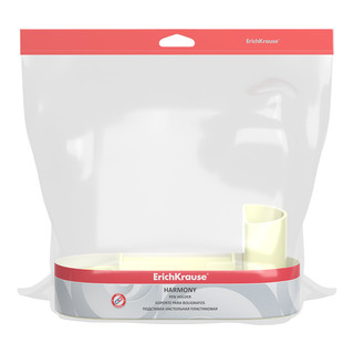 Подставка настольная пластиковая ErichKrauseR Harmony, Pastel, желтый 2