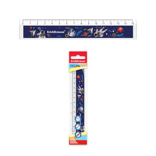 Линейка 15 см, с выемкой, пластиковая. ErichKrauseR Cosmonaut, во флоупаке 3
