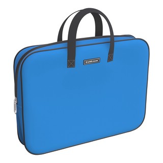 Папка для тетрадей Neon Blue, A4+, ткань, на молнии, с ручками