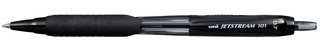 Ручка шариковая Uni Jetstream SXN-101-07, автомат, с резиновым упором, черная