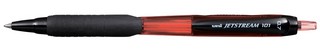 Ручка шариковая Uni Jetstream SXN-101-07, автомат, с резиновым упором, красная