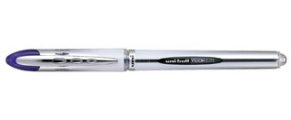 Ручка-роллер Uni-Ball. Vision Elite, корпус серебристый, 0.8 мм, чернила синие