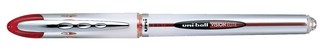 Ручка-роллер Uni-Ball. Vision Elite, корпус серебристый, 0.8 мм, чернила красные