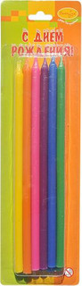 Пати Бум Набор свечей для торта Карандаши 15 см 12 шт, цвет разноцветный