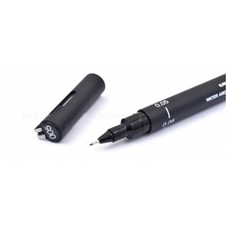 Ручка капиллярная Uni PIN 005-200, 0.05 мм, цвет черный 2