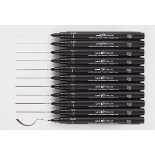 Ручка капиллярная Uni PIN 005-200, 0.05 мм, цвет черный 5