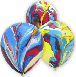 Воздушный шар Многоцветный, 23 см, 1 штука