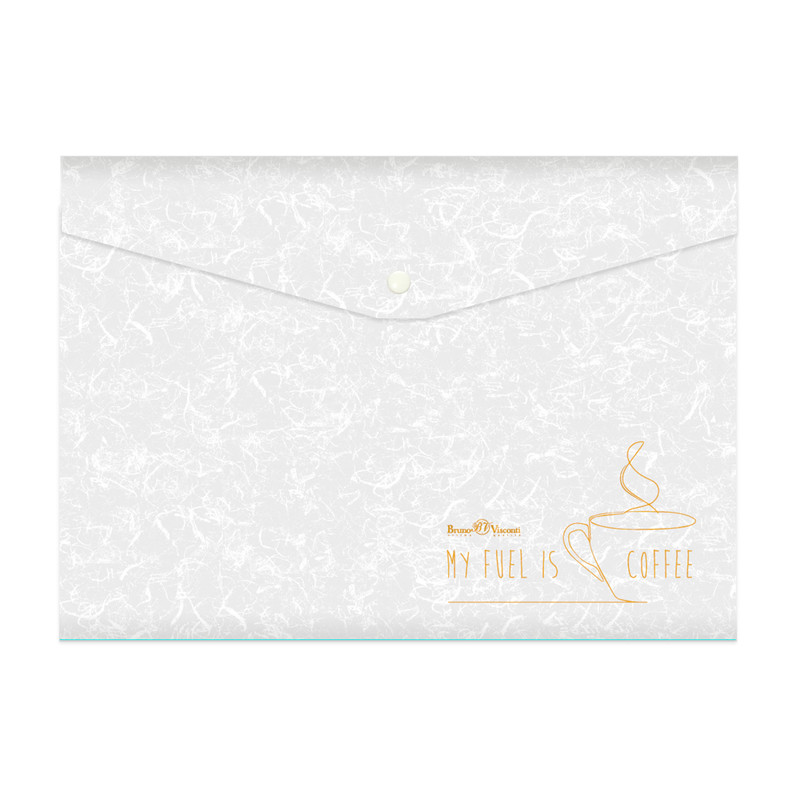 Папка конверт на кнопке 'Кофе брейк' А4