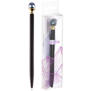 Ручка шариковая автоматическая MESHU "Black pearl" 1.0 мм, чернила синие, корпус черный (шар)