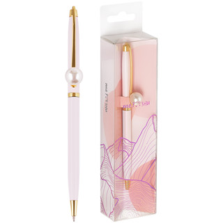 Ручка шариковая автоматическая MESHU "Pink jewel" 1.0 мм, чернила синие, корпус розовый (жемчужина)
