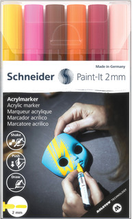 Набор маркеров акриловых Schneider "Paint-it 310", 2мм, 6 цветов