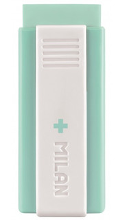 Ластик из пластика 'Milan. Office 320' бирюзовый/зеленый