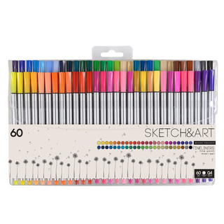 Набор скетч-линеров, 0.4 мм, 60 цветов