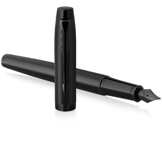 Ручка перьевая Parker 'IM Achromatic Black' синяя, 0,8мм, подарочная упаковка 3