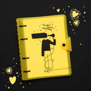 Тетрадь Situation.желтый, А5, 120 л, клетка, на кольцах, пластик, Infolio 5