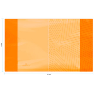 Обложка 210х350 'Neon Star' для дневников и тетрадей, ПВХ, Greenwich Line, оранжевая