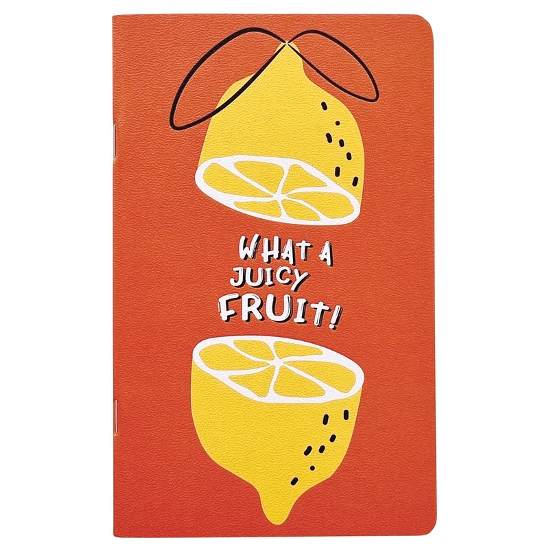 Тетрадь Fruits.лимон, 13х21 см, 48 л, линейка, мягкий переплет, скрепка
