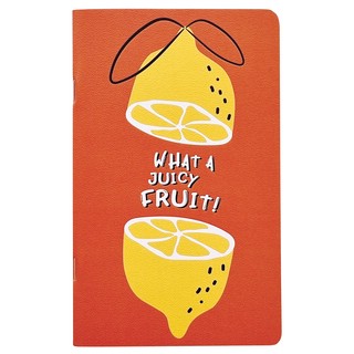 Тетрадь Fruits.лимон, 13х21 см, 48 л, линейка, мягкий переплет, скрепка 1