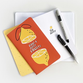 Тетрадь Fruits.лимон, 13х21 см, 48 л, линейка, мягкий переплет, скрепка 2