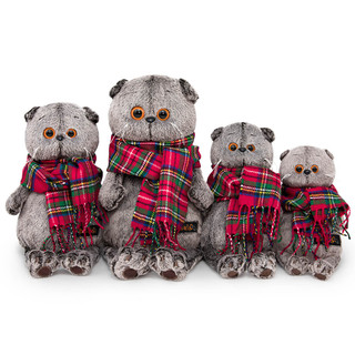 Басик  и красный шарф в клеточку, 22 см, артикул Ks22-017 4