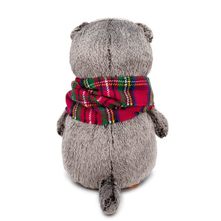 Басик  и красный шарф в клеточку, 22 см, артикул Ks22-017 3