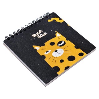 Альбом для рисования Silly.леопард, 40 л, 172х172 мм, мягкий переплет, спираль, Be Smart (скетчбук) 3