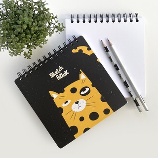 Альбом для рисования Silly.леопард, 40 л, 172х172 мм, мягкий переплет, спираль, Be Smart (скетчбук) 4