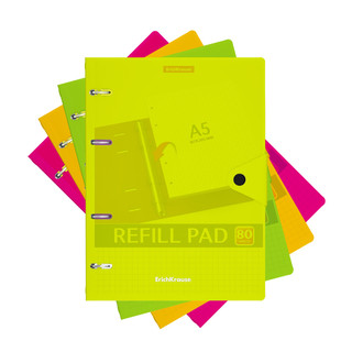 Тетрадь общая 80л А5, с пластиковой обложкой на кольцах, на к...